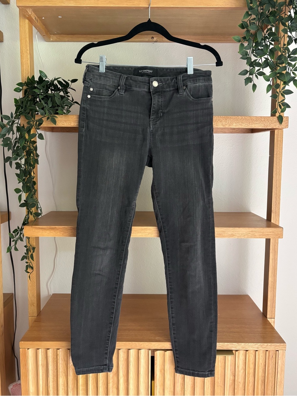 Liverpool Faded Black Skinny Jeans
